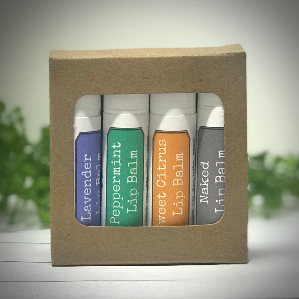 Set of 2 or 4 Lip Balms in Gift Box